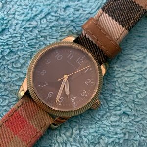 Burberry Watch Plaid/Gold